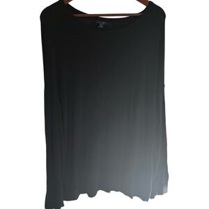 Lauren Ralph Lauren oversized Long Sleeve shirt sweatshirt 2X black quiet luxury